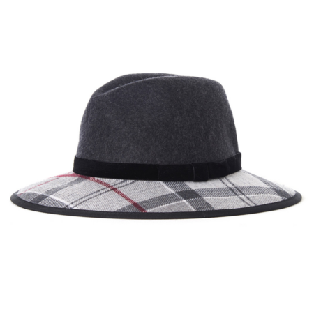 Dameshoed Thornhill Fedora Charcoal | Barbour