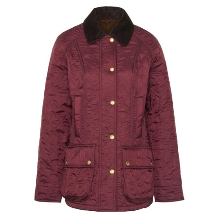 Damesjas Beadnell Polarquilt Cabernet/Brown | Barbour