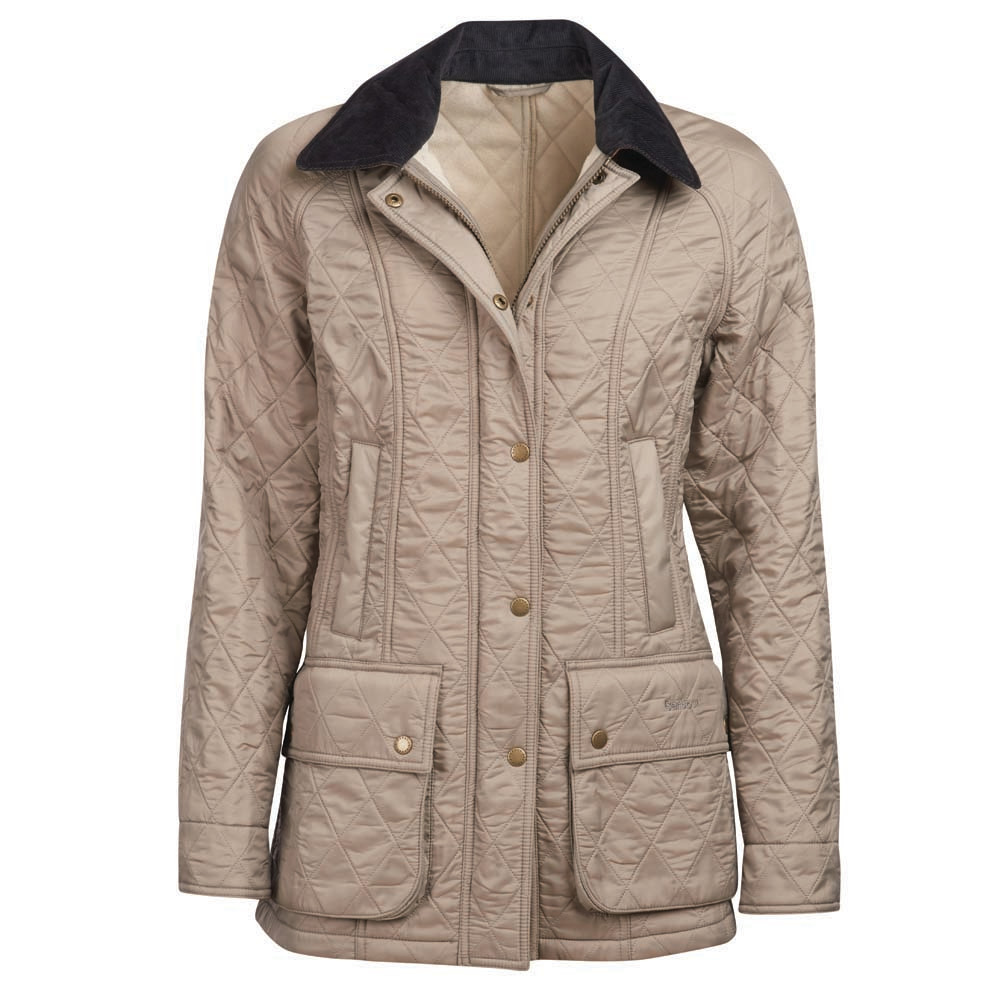 Damesjas Beadnell Polarquilt Taupe/pearl | Barbour