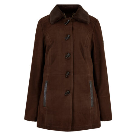 Damesjas Clarke Leather walnut | Dubarry