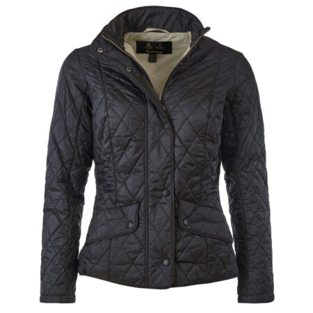 Damesjas Flyweight Cavalry Quilt Black | Barbour