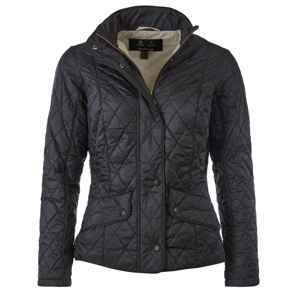 Damesjas Flyweight Cavalry Quilt Black | Barbour