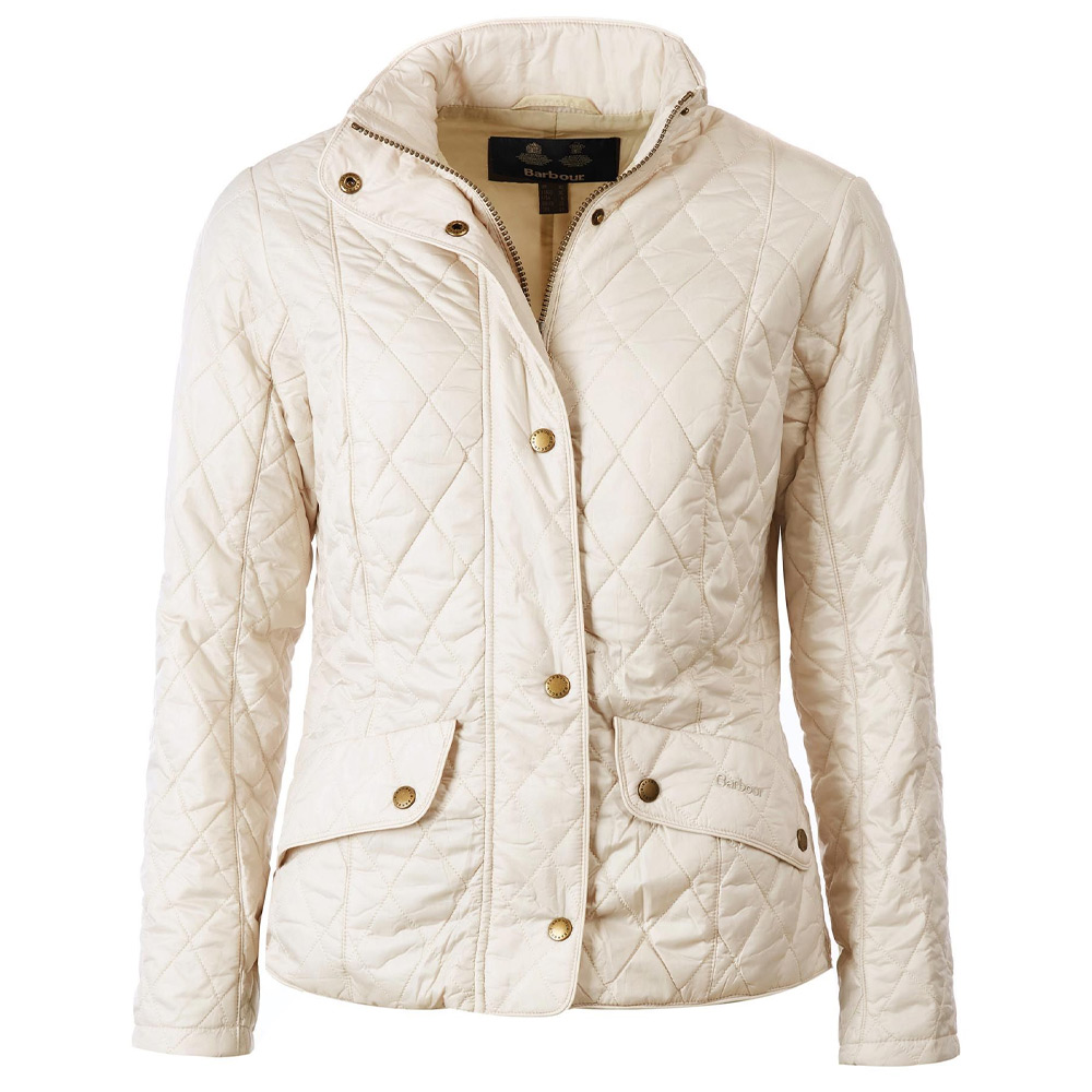Damesjas Flyweight Cavalry Quilt Pearl/Stone | Barbour