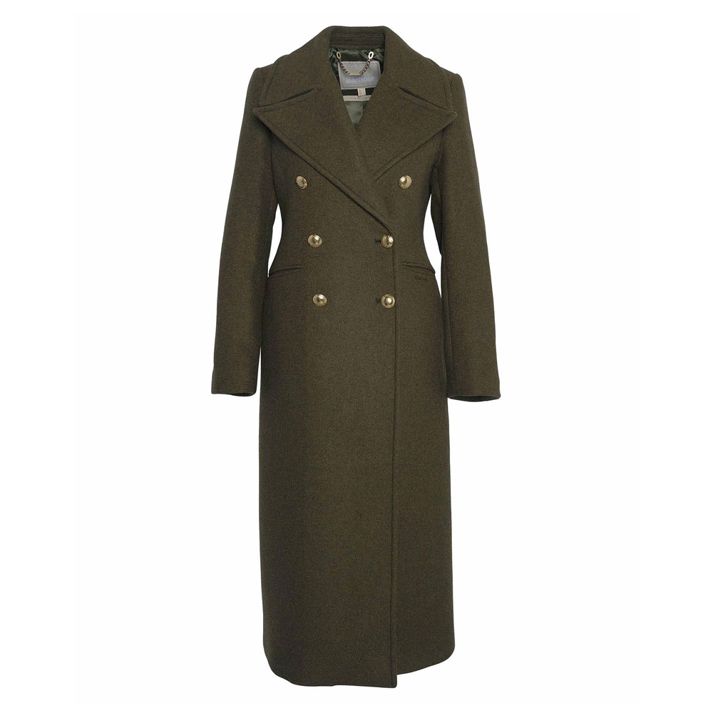 Damesjas Reva Wool Military Olive/ vine | Barbour