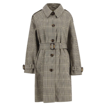 Damesjas Showerproof Maia Olive Prince of Wales | Barbour