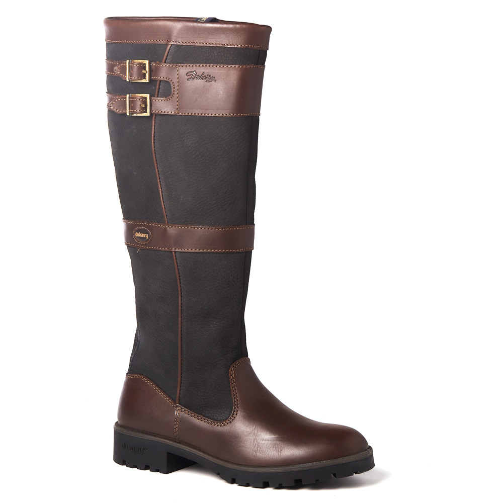 Dameslaars Longford Black/Brown | Dubarry