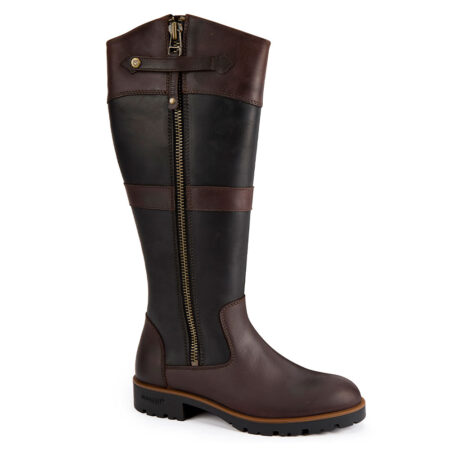 Dameslaars Roundstone Black/Brown | Dubarry