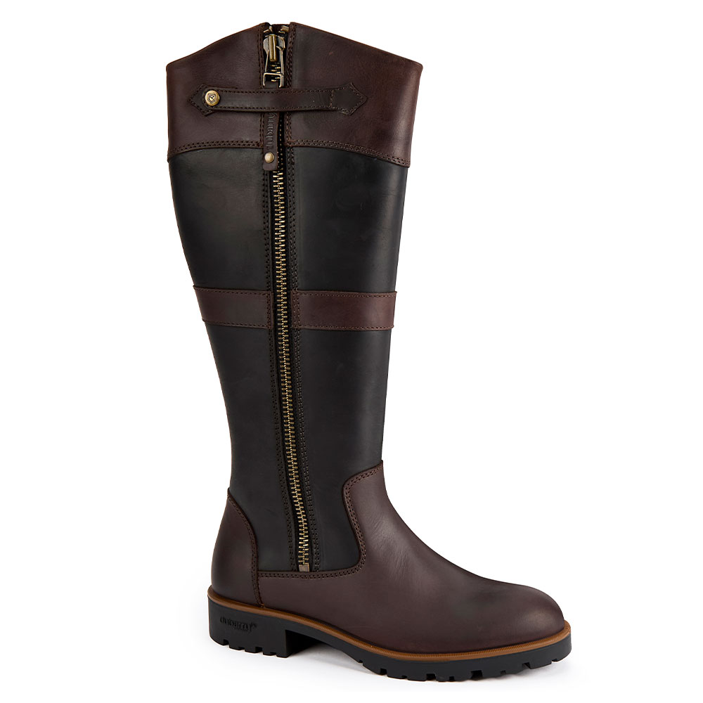 Dameslaars Roundstone Black/Brown | Dubarry