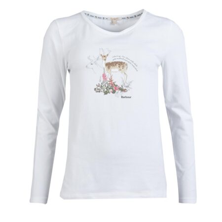 Damesshirt Lockwood Tee white | Barbour