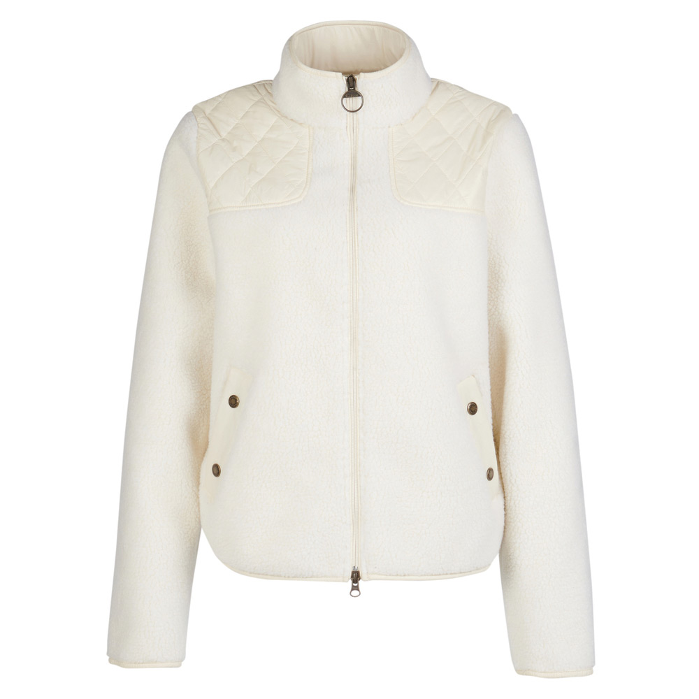 Damesvest Rockling Fleece Winter Pearl Calico | Barbour