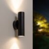 Dax LED Wandlamp - Dimbaar - 8 Watt 690 Lumen - 4000K neutraal wit - IP64 Waterdicht voor Binnen en buiten - GU10 Vervangbare lichtbron - Up & Down Light - Zwart | HOFTRONIC