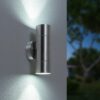 Dax LED Wandlamp - Dimbaar - 8 Watt 690 Lumen - 6500K Daglicht Wit - IP64 Waterdicht voor Binnen en buiten - GU10 Vervangbare lichtbron - Up & Down Light - RVS | HOFTRONIC