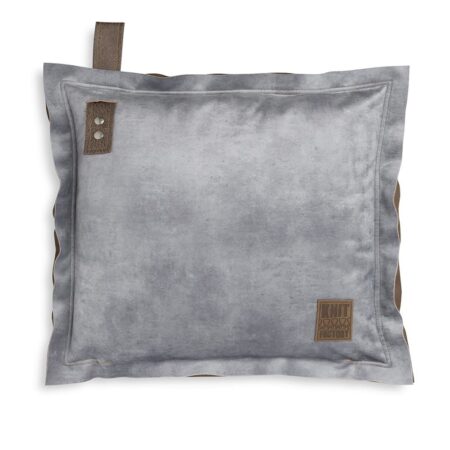 Dax kussen 50x50 licht grijs | Knit Factory