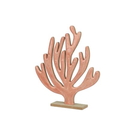 Deco Koraal op voet hout 5x24x27