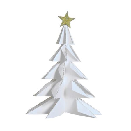 Deco everlands kunstkerstboom papier 28cm wit | House of Nature