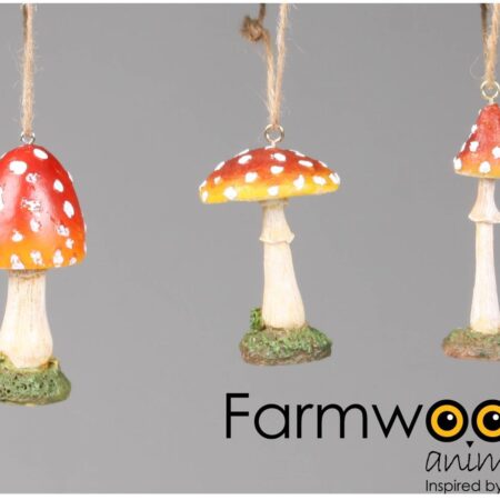Decohanger paddenstoel 7cm | Farmwood Animals