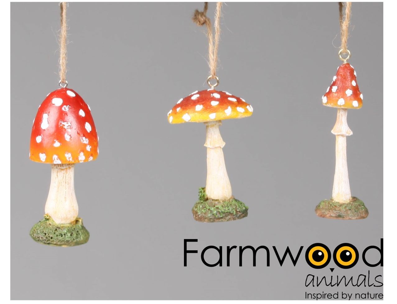 Decohanger paddenstoel 7cm | Farmwood Animals