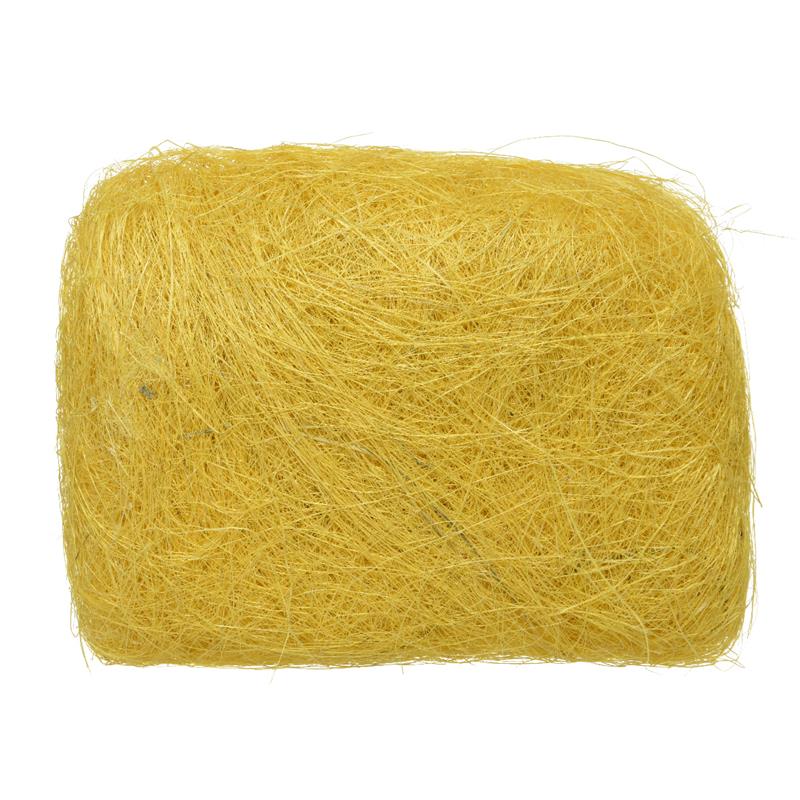 Decoratie sisal H18cm geel | Decoris