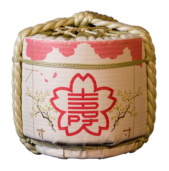 Decoratief Sake Vat - Sakuramori - 63 x 63cm | Tokyo Design Studio