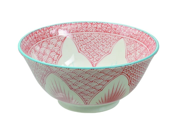 Decoratieve Keramische Kom - Rode Kom - 500ml 15.5x7cm | Tokyo Design Studio