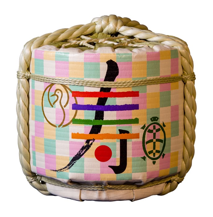 Decoratieve Sake Ton - Kotobuki Chidorigoshi - 63 x 63 cm | Tokyo Design Studio