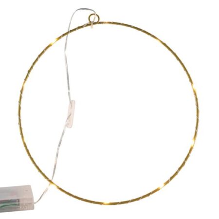 Decoring metaal 25cm goud 10led lampen | Svenska Living