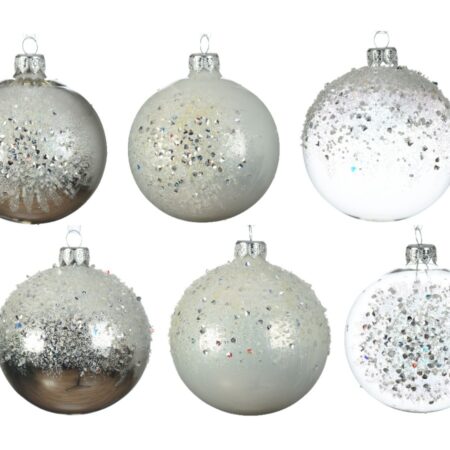 Decoris Kerstbal Glas 8cm | Decoris