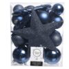 Decoris Kerstballen 8cm Nachtblauw 33 Stuks | Decoris