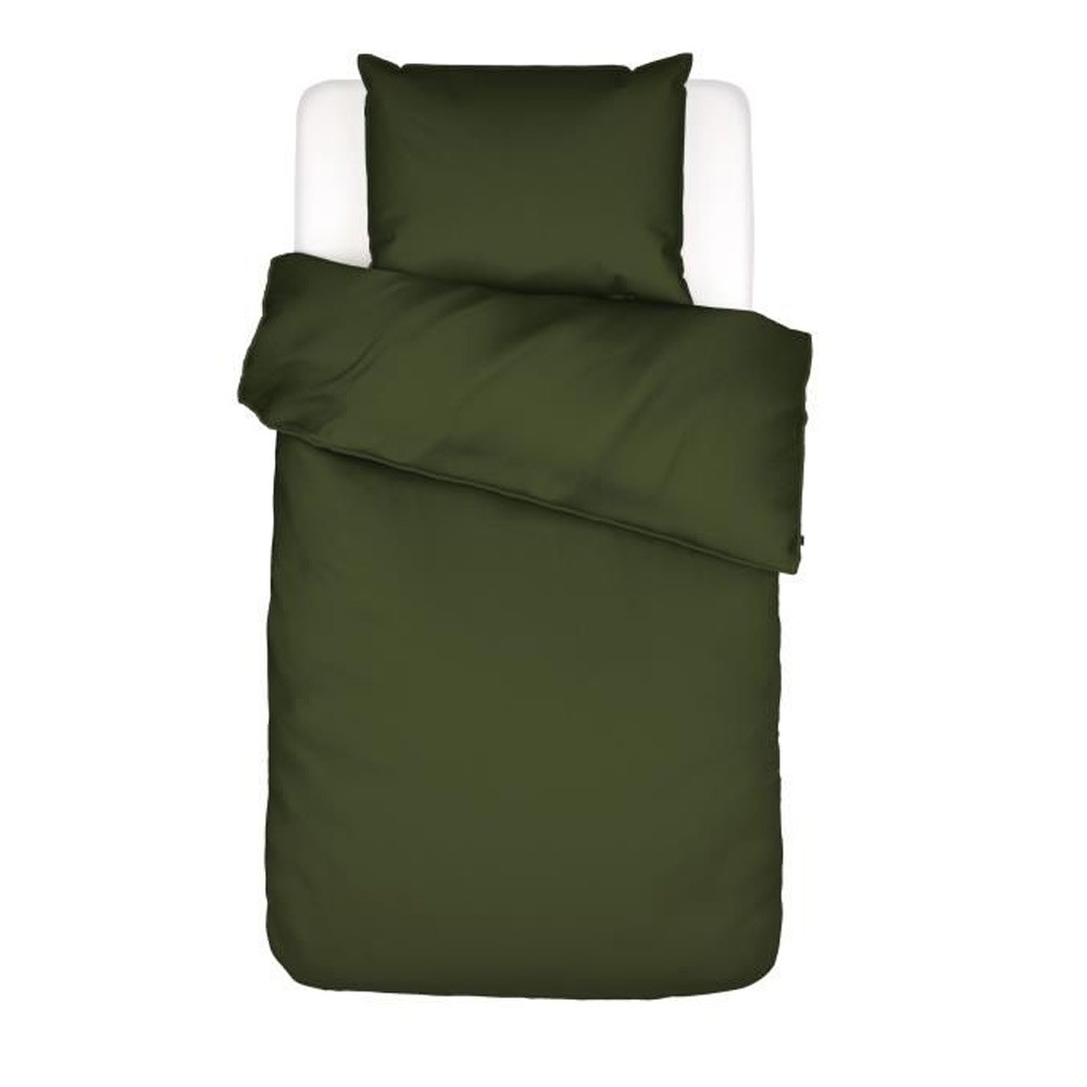 Dekbedovertrek Minte Moss Green eenpersoons | Essenza