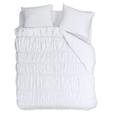 Dekbedovertrek Riviera Maison Ruffle White Lits-Jumeaux | Riviera Maison