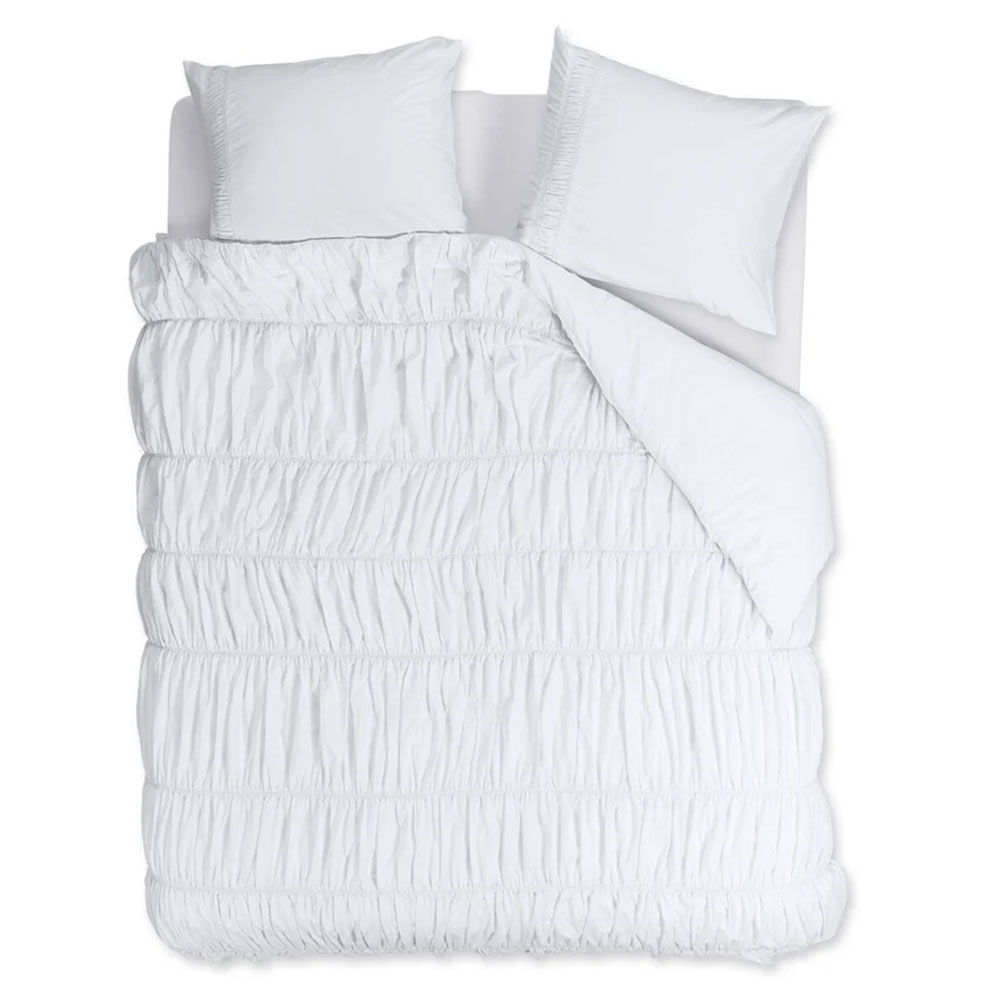 Dekbedovertrek Riviera Maison Ruffle White Lits-Jumeaux | Riviera Maison