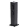 Delta M buitenstopcontactpaal - 39cm - 4 stopcontacten - IP44 waterdicht - Tuincontactdoos - Stekkerdoos - Zwart | HOFTRONIC