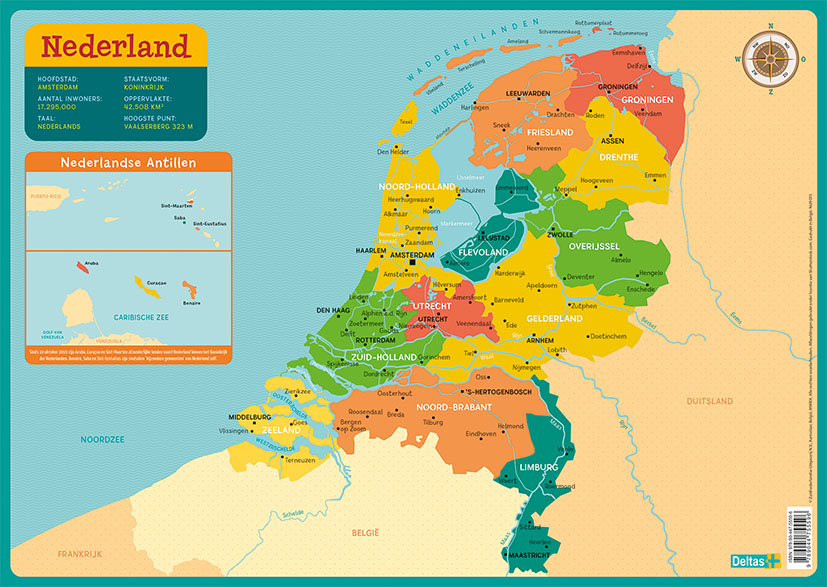 Deltas Onderlegger - Kaart Nederland | Deltas