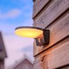 Derby - LED Wandlamp met sensor - 15 Watt 1500 Lumen - Bewegingssensor en schemerschakelaar - 3000K warm wit licht - zwart | HOFTRONIC