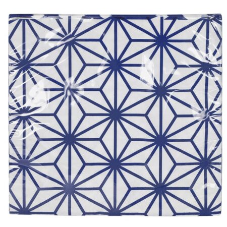 Designservetten Tokyo Design Studio - Nippon Blue - Ster/Golven - 20 stuks - 33 x 33 cm | Tokyo Design Studio