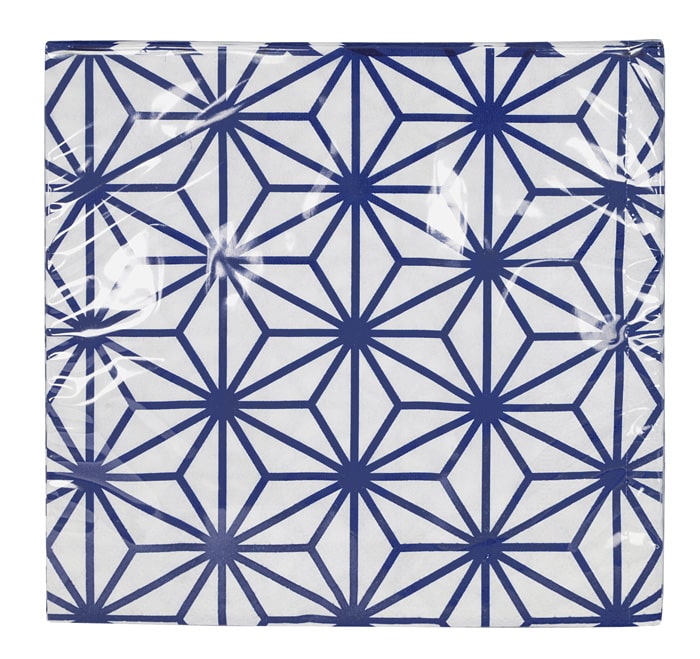Designservetten Tokyo Design Studio - Nippon Blue - Ster/Golven - 20 stuks - 33 x 33 cm | Tokyo Design Studio