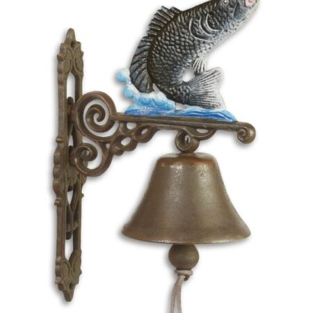 Deurbel vis van gietijzer | DecoImport