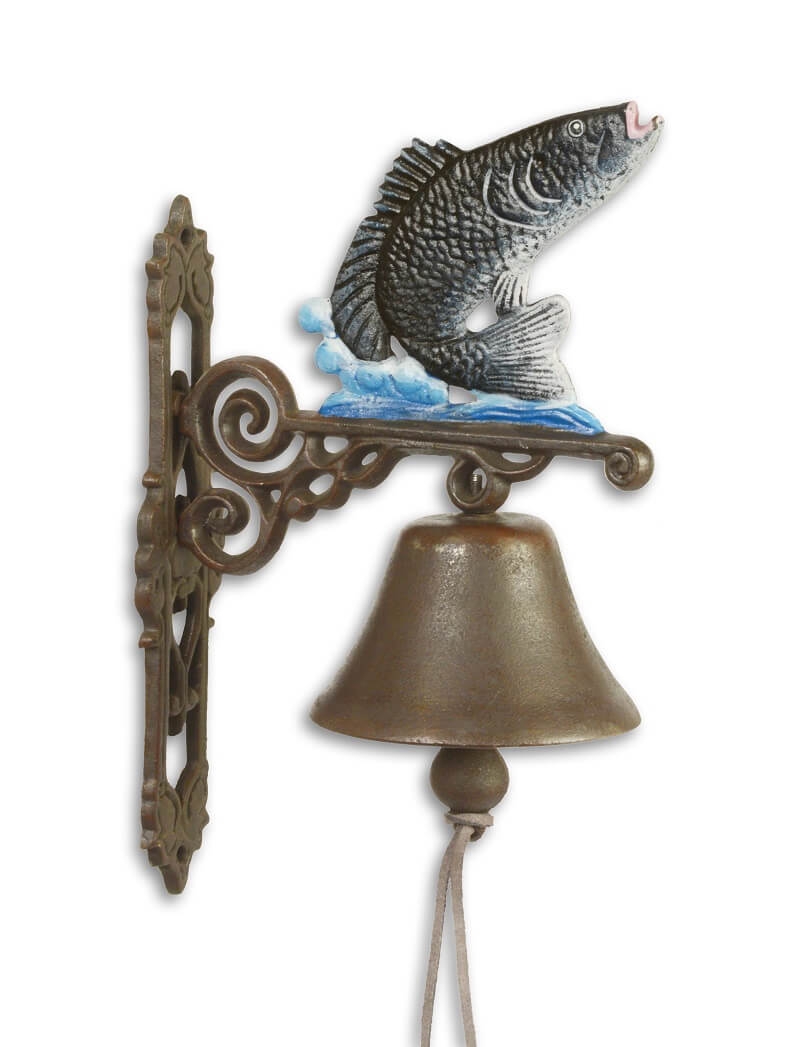 Deurbel vis van gietijzer | DecoImport