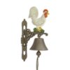 Deurbel witte haan staart omhoog | DecoImport