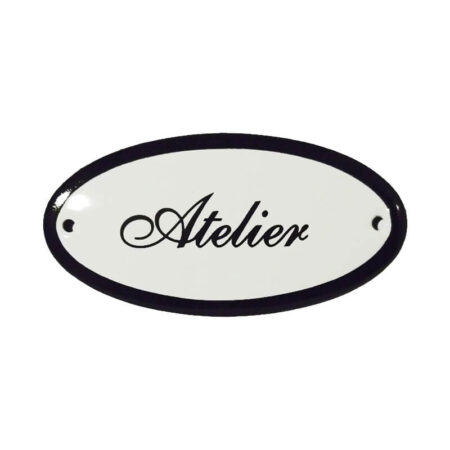 Deurbord emaille ovaal Atelier | Emaigro