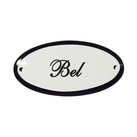 Deurbord emaille ovaal Bel | Emaigro