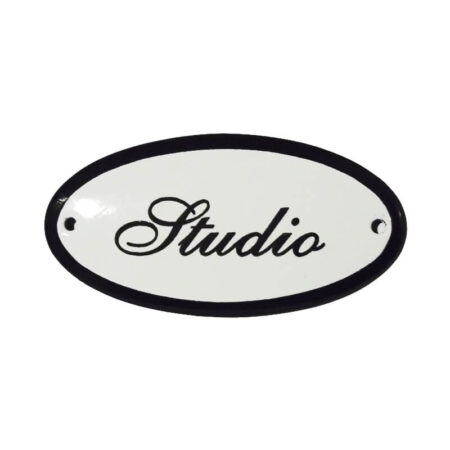 Deurbord emaille ovaal Studio | Emaigro