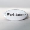 Deurbord emaille ovaal Wachtkamer | Topemaille