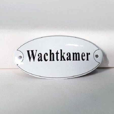 Deurbord emaille ovaal Wachtkamer | Topemaille