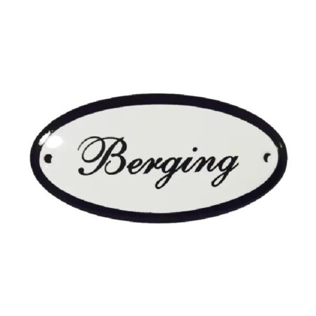 Deurbord emaille ovaal gebold Berging | Emaigro