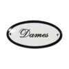 Deurbord emaille ovaal gebold Dames | Emaigro