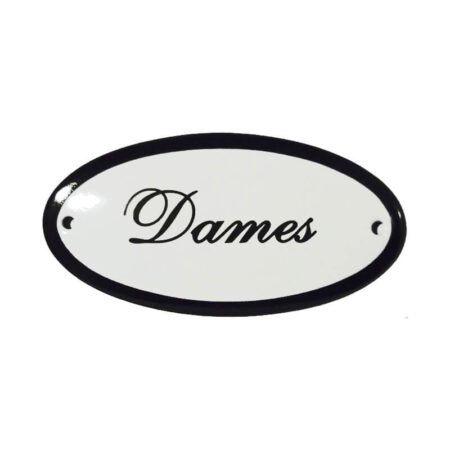 Deurbord emaille ovaal gebold Dames | Emaigro