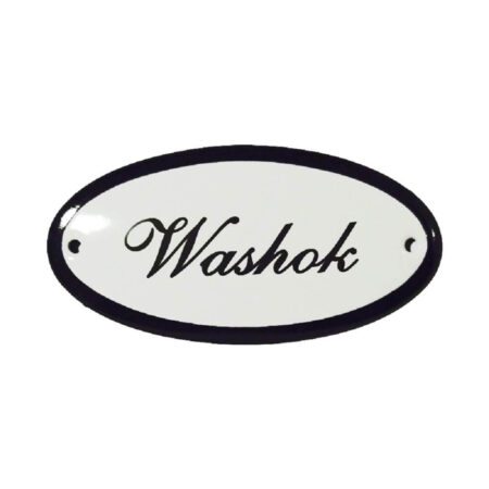 Deurbordje emaille ovaal Washok | Emaigro