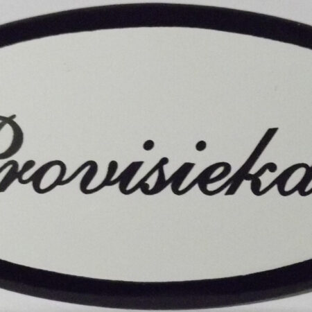 Deurbordje ovaal Provisiekast | Emaigro