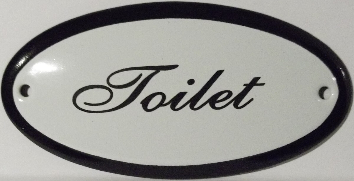 Deurbordje ovaal Toilet | Emaigro